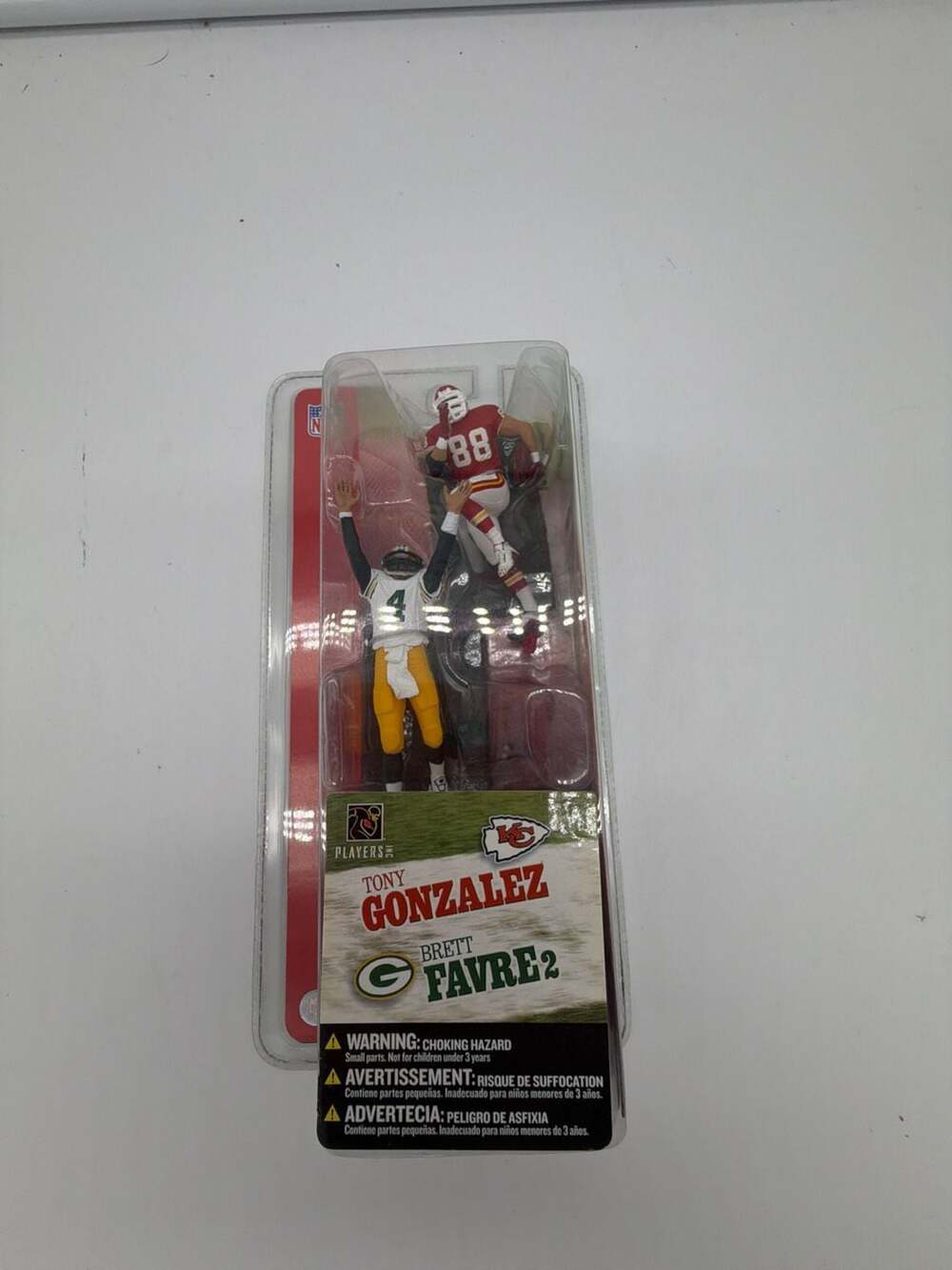 2004 McFarlane Toys NFL Series 2 Brett Favre & Tony Gonzalez 3 Inch Figure 2Pack